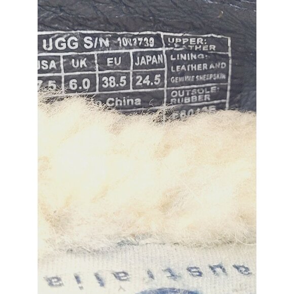 UGG Womens Blue Suede Slippers  -‎ Size 7.5 - Picture 7 of 8